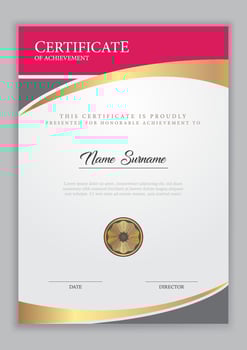 Certificate template design vector