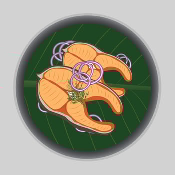 Fish fry vector design
