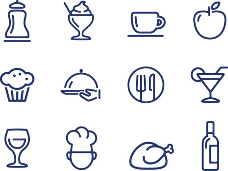 dining icons vector design