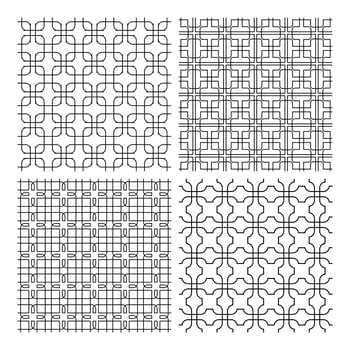 Abstract Line Art Seamless Pattern Vector