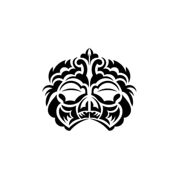 A tribal mask with a black and white design vector