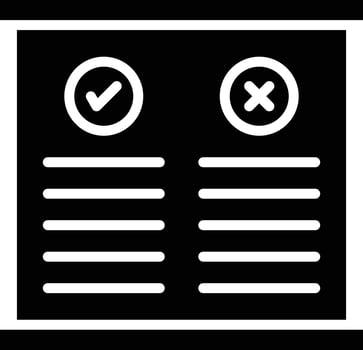 Pros And Cons Icon Style vector