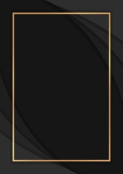 Luxury dark abstract background with overlap layers vector