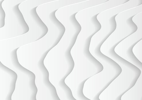 Abstract white wave background with papercut style vector
