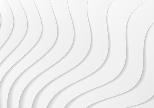 Abstract white wave background with papercut style vector
