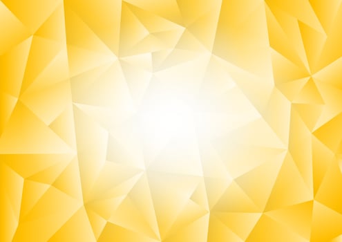 Abstract modern yellow chaotic polygonal background design vector