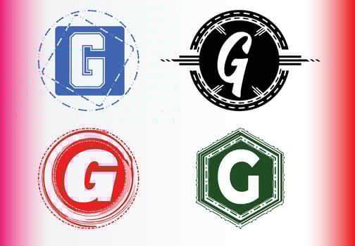 letterG logo and icon design template bundle vector