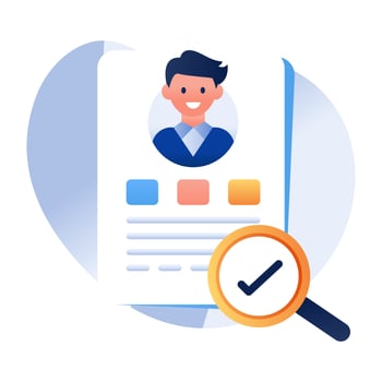 A unit design icon of search job vector