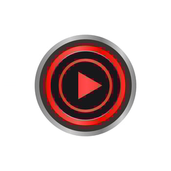Play button logo design template vector