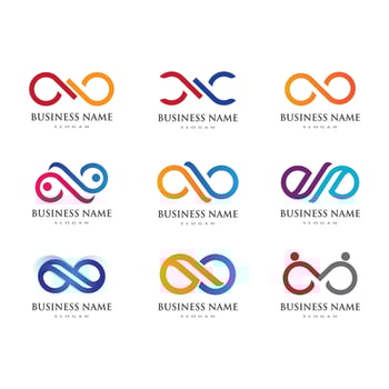 Infinity logo template vector