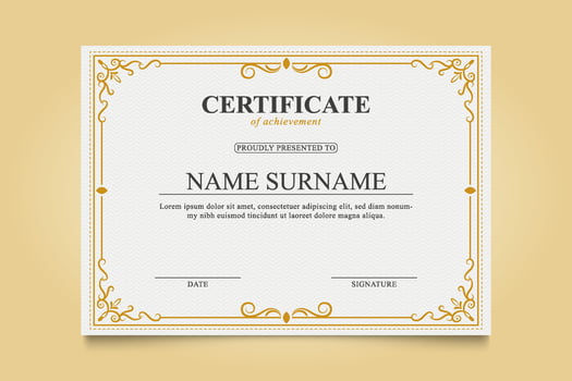 Elegant Classic Border Certificate vector