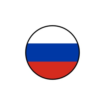 round russia flag design vector illustration.