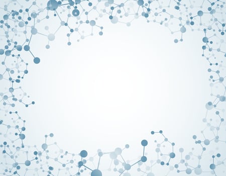Molecules on isolated  background vector