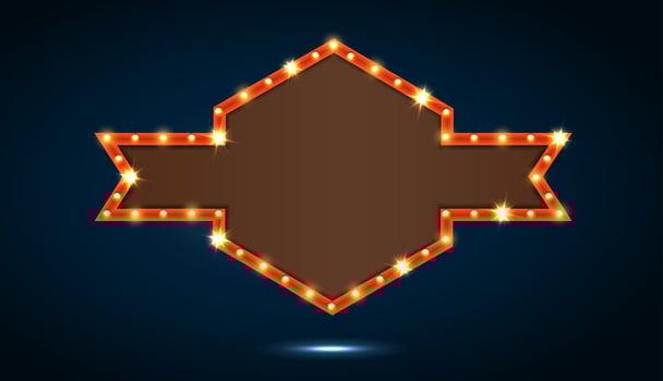 Billboard sign on the on blue background vector