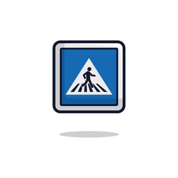 People crossing sign icon vector