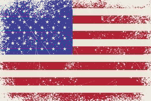 Distressed American Flag Background vector