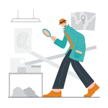 Detective Investigation Concept vector