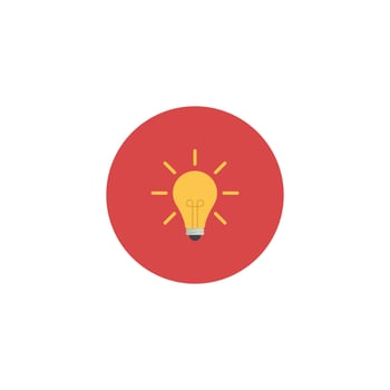 Light Bulb, Idea Icon Sign Symbol in Flat Style vector