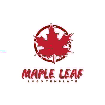 Maple Leaf Icon Logo Design Inspiration vector