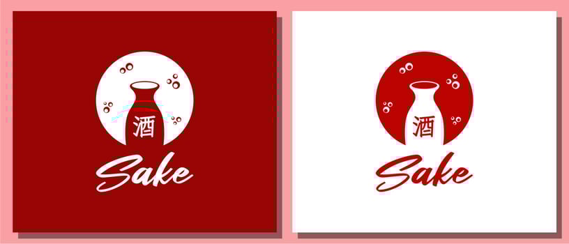 Simple Sake Logo Design Inspiration vector