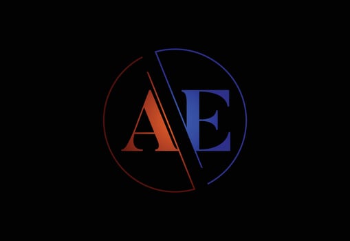 Initial Monogram Letter A E Logo Design Vector. Graphic Alphabet Symbol For Corporate Business vector