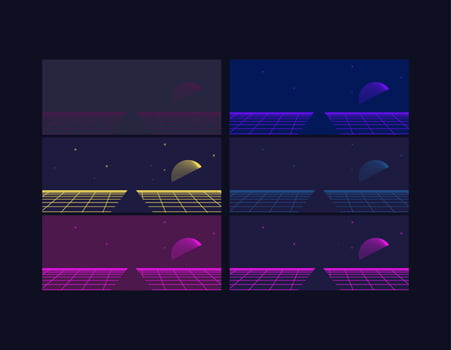set of Concept of Future digital technology metaverse vector