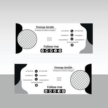 email signature template vector