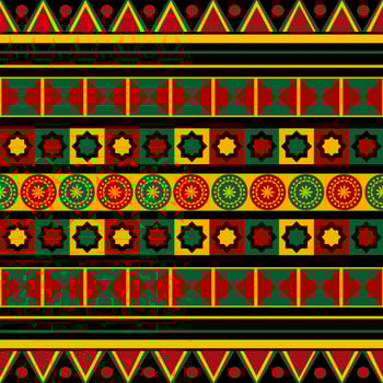Seamless Pattern Africa Pan Color vector