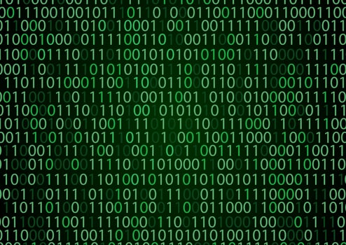 Technology binary background. Binary on green background.vector vector