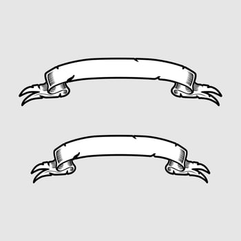 vintage ribbon banners vector