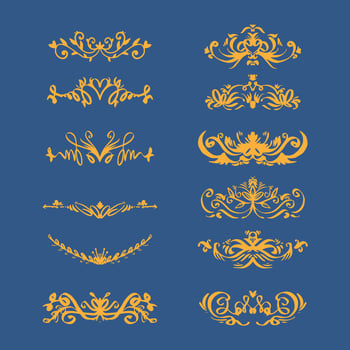 Floral Ornamental Vintage Border vector