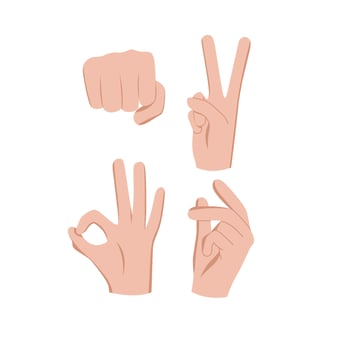 Hand gesture vector
