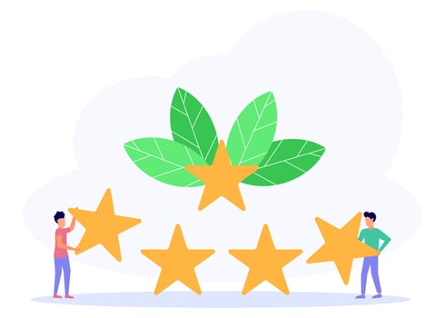 Illustration vector graphic cartoon character of consumer rating
