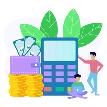 Illustration vector graphic cartoon character of business growth