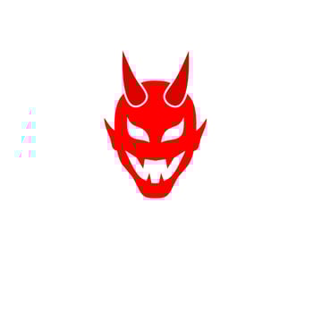 Template logo face devil vector
