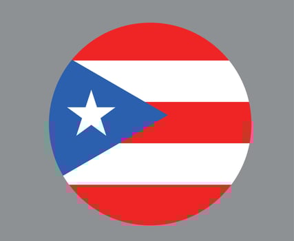 Puerto Rico Flag National North America Emblem Icon Vector Illustration Abstract Design Element