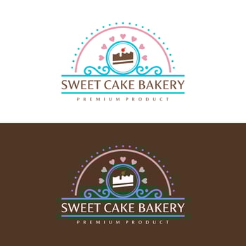 Cake Logo Design Template Download vector