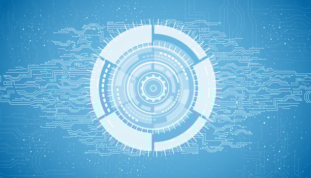 Abstract technology on blue background.vector vector