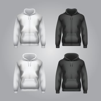Blank Hoodie Mock Up vector
