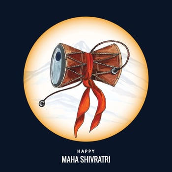 Happy maha shivratri card festival background vector