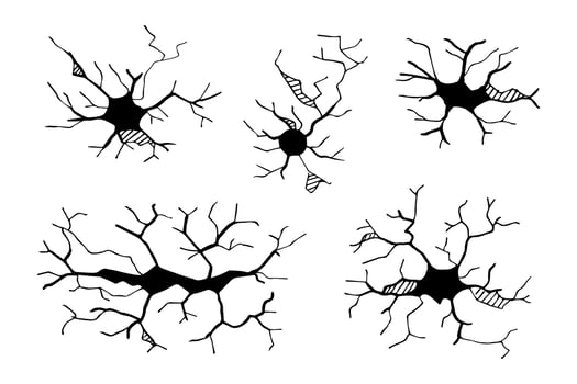 Set of hand drawn cracks Isolated on white background. vector illustration.