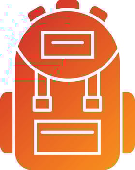 Bagpack Icon Style vector