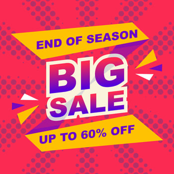 Sale discount banner template promotion vector