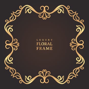 Elegant luxury vintage gold decorative frame vector