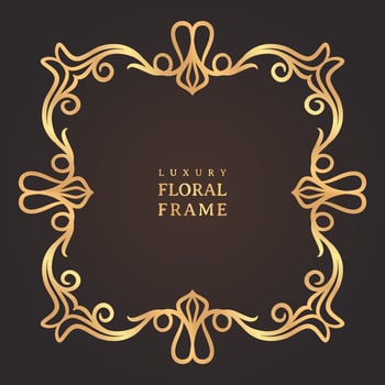Elegant luxury vintage gold decorative frame vector