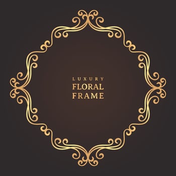 Elegant luxury vintage gold decorative frame vector