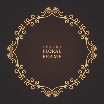 Elegant luxury vintage gold decorative frame vector