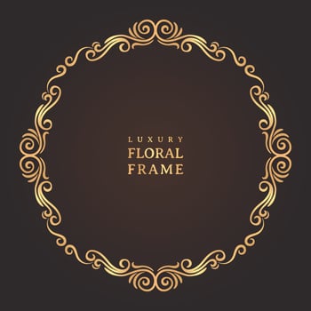 Elegant luxury vintage gold decorative frame vector