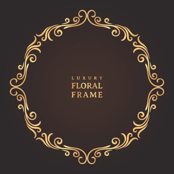 Elegant luxury vintage gold decorative frame vector
