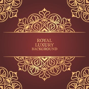 Royal luxury mandala background with golden arabesque vector
